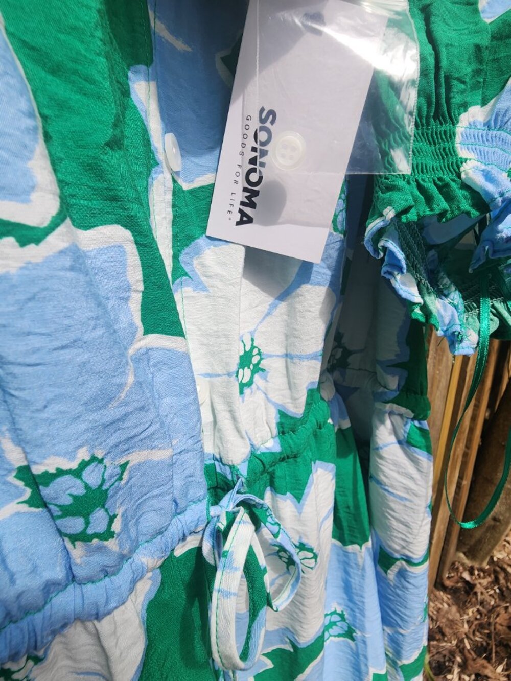 *NWT* Blue & Green Rayon XXL Sonoma midi swing dress - Picture 12 of 16